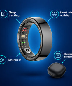 Smart Ring Sleep & Activity Tracker with Charging Case