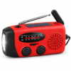Hand crank solar emergency radio
