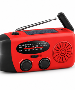 Hand crank solar emergency radio