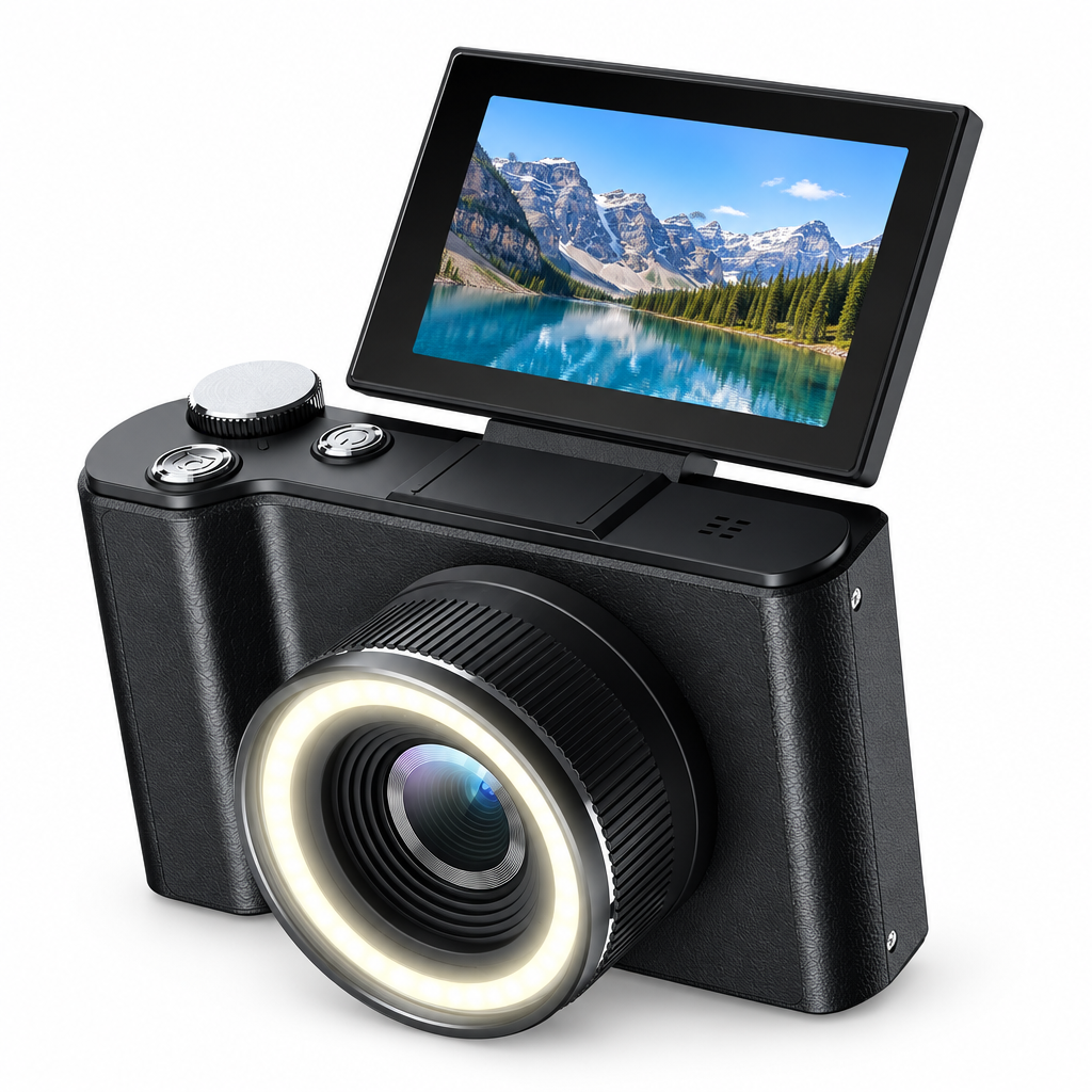 4K vlog digital camera with flip screen