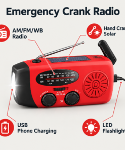 Emergency crank radio features