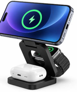 Foldable 3-in-1 Magnetic Wireless Charging Station
