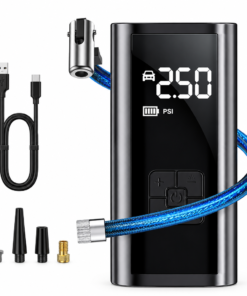 Cordless Portable Tire Inflator with Digital Pressure Display