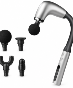 Long-Handle Cordless Massage Gun with 4 Heads
